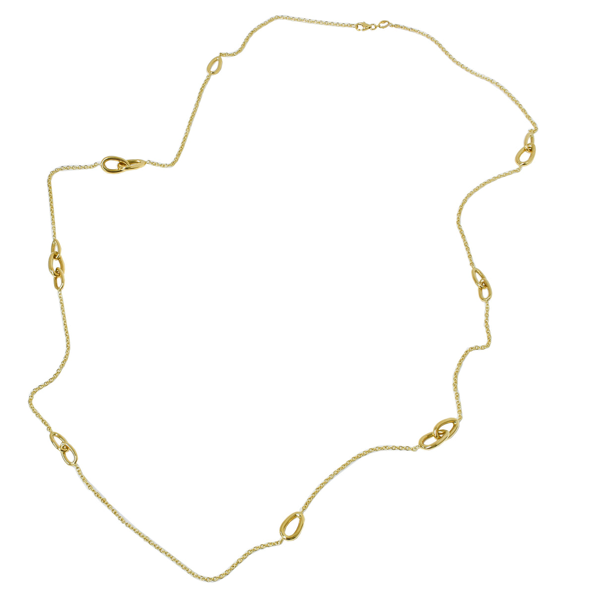 18K Yellow Gold Cable & Oval Link Chain Necklace | 31 Inch