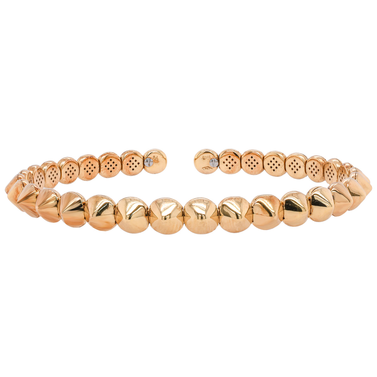 18K Yellow Gold Hershey Kiss Flex Bangle Bracelet