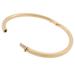 14K Yellow Gold 4mm Bangle Bracelet, view 2