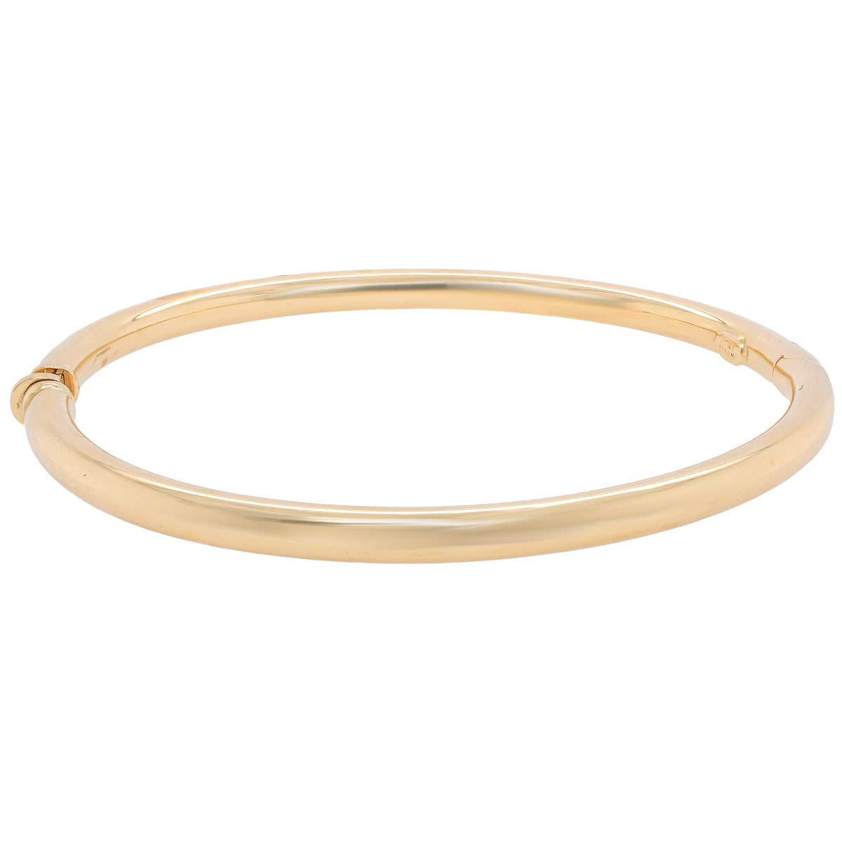 14K Yellow Gold 4mm Bangle Bracelet