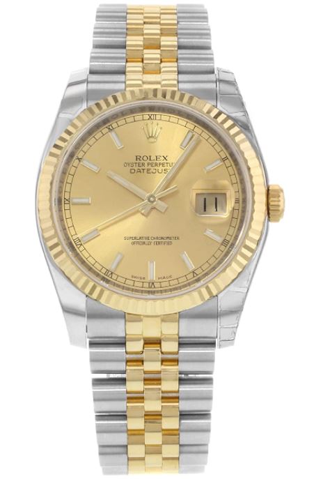 Rolex Datejust 36mm 116233 Stainless Steel and Yellow Gold Watch