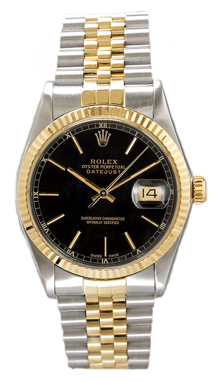 Rolex Datejust 36mm 16233 Stainless Steel and Yellow Gold Watch