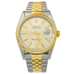Rolex Datejust 36mm 16233 Stainless Steel and Yellow Gold Watch, view 1