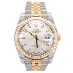 Rolex Datejust 36mm 116233 Stainless Steel and Yellow Gold Watch, view 1