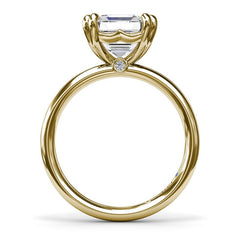 14K Yellow Gold 2CT Asscher Cut Diamond Engagement Ring, view 3