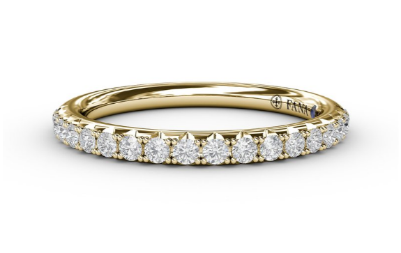 14K Yellow Gold Natural Diamond Wedding Band | 0.306 CTW
