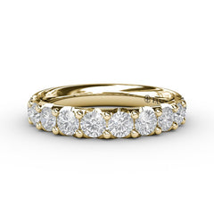 14K Yellow Gold Shared Prong Anniversary Band, view 1